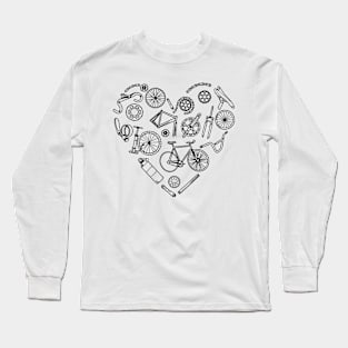 Bicycle Heart Bicycling Long Sleeve T-Shirt